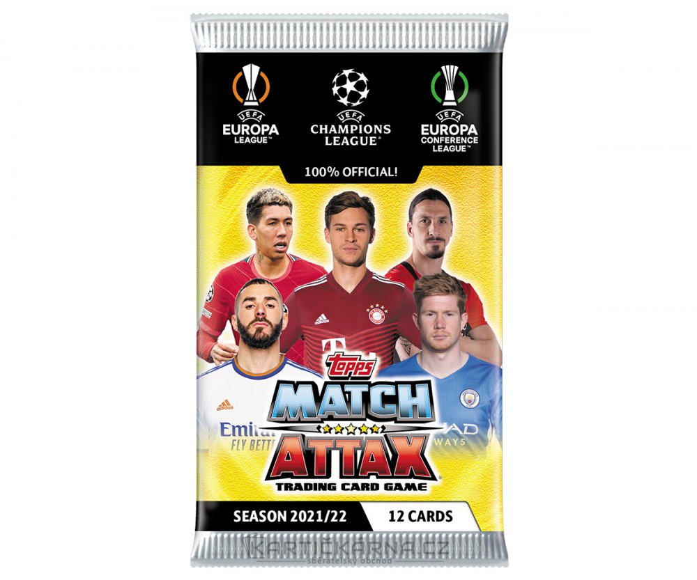 Topps Match Attax Champions League 2021/22 Balíček Fotbalové karty