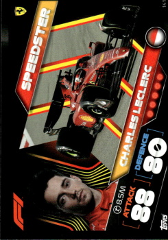 Charles Leclerc Ferrari Topps F1 Turbo Attax 2022 F1 Speedster #141