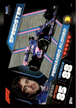 Fernando Alonso Alpine Topps F1 Turbo Attax 2022 F1 Speedster #144