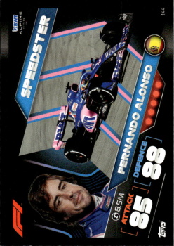 Fernando Alonso Alpine Topps F1 Turbo Attax 2022 F1 Speedster #144
