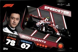 Zhou Guanyu Alfa Romeo Topps F1 Turbo Attax 2022 F1 Speedster #153