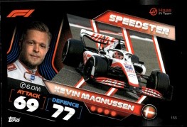 Kevin Magnussen Haas Topps F1 Turbo Attax 2022 F1 Speedster #155