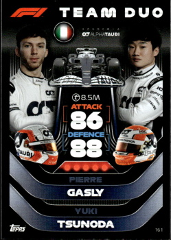 Pierre Gasly / Yuki Tsunoda Scuderia AlphaTauri Topps F1 Turbo Attax 2022 F1 Team Duos #161