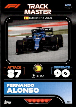 Fernando Alonso Alpine Topps F1 Turbo Attax 2022 F1 Track Masters #169