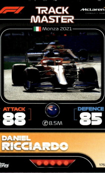 Daniel Ricciardo McLaren Topps F1 Turbo Attax 2022 F1 Track Masters #175