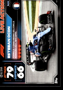 Esteban Ocon Alpine Topps F1 Turbo Attax 2022 F1 Live Action 2021 #187