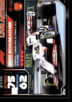 Mick Schumacher Haas Topps F1 Turbo Attax 2022 F1 Live Action 2021 #201