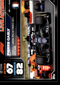 Pierre Gasly Scuderia AlphaTauri Topps F1 Turbo Attax 2022 F1 Live Action 2021 #204