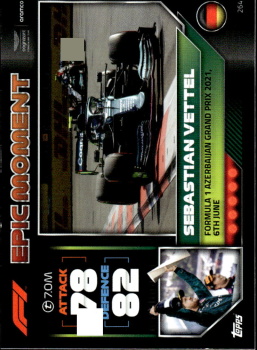 Sebastian Vettel Aston Martin Topps F1 Turbo Attax 2022 F1 Epic Moments #264