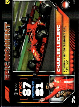 Charles Leclerc Ferrari Topps F1 Turbo Attax 2022 F1 Epic Moments #268
