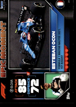 Esteban Ocon Alpine Topps F1 Turbo Attax 2022 F1 Epic Moments #269