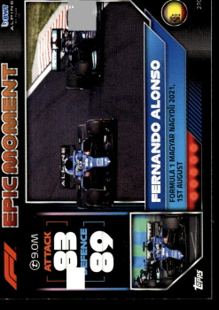 Fernando Alonso Alpine Topps F1 Turbo Attax 2022 F1 Epic Moments #270