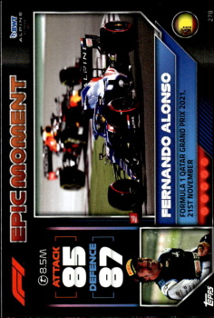 Fernando Alonso Alpine Topps F1 Turbo Attax 2022 F1 Epic Moments #278