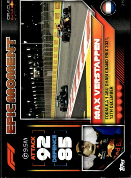 Max Verstappen Red Bull Racing Topps F1 Turbo Attax 2022 F1 Epic Moments #279