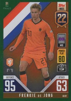 Frenkie de Jong Netherlands Topps Match Attax 101 Road to UEFA Nations League Finals 2022 Green Crystal Parallel #CD22g