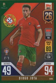 Diogo Jota Portugal Topps Match Attax 101 Road to UEFA Nations League Finals 2022 Green Crystal Parallel #CD26g