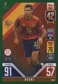 Rodri Spain Topps Match Attax 101 Road to UEFA Nations League Finals 2022 Green Crystal Parallel #CD42g