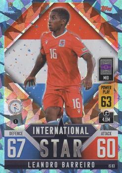 Leandro Barreiro Luxembourg Topps Match Attax 101 Road to UEFA Nations League Finals 2022 Blue Crystal Parallel #IS83b