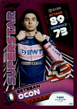 Esteban Ocon Alpine Topps F1 Turbo Attax 2022 F1 Superstars #308