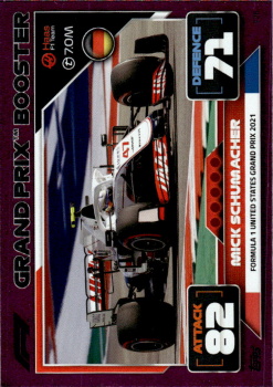 Mick Schumacher Haas Topps F1 Turbo Attax 2022 F1 Grand Prix Booster Cards #326