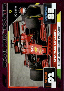 Charles Leclerc Ferrari Topps F1 Turbo Attax 2022 F1 Grand Prix Booster Cards #328