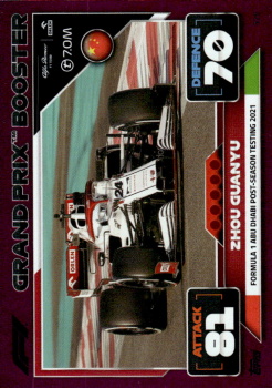 Zhou Guanyu Alfa Romeo Topps F1 Turbo Attax 2022 F1 Grand Prix Booster Cards #329