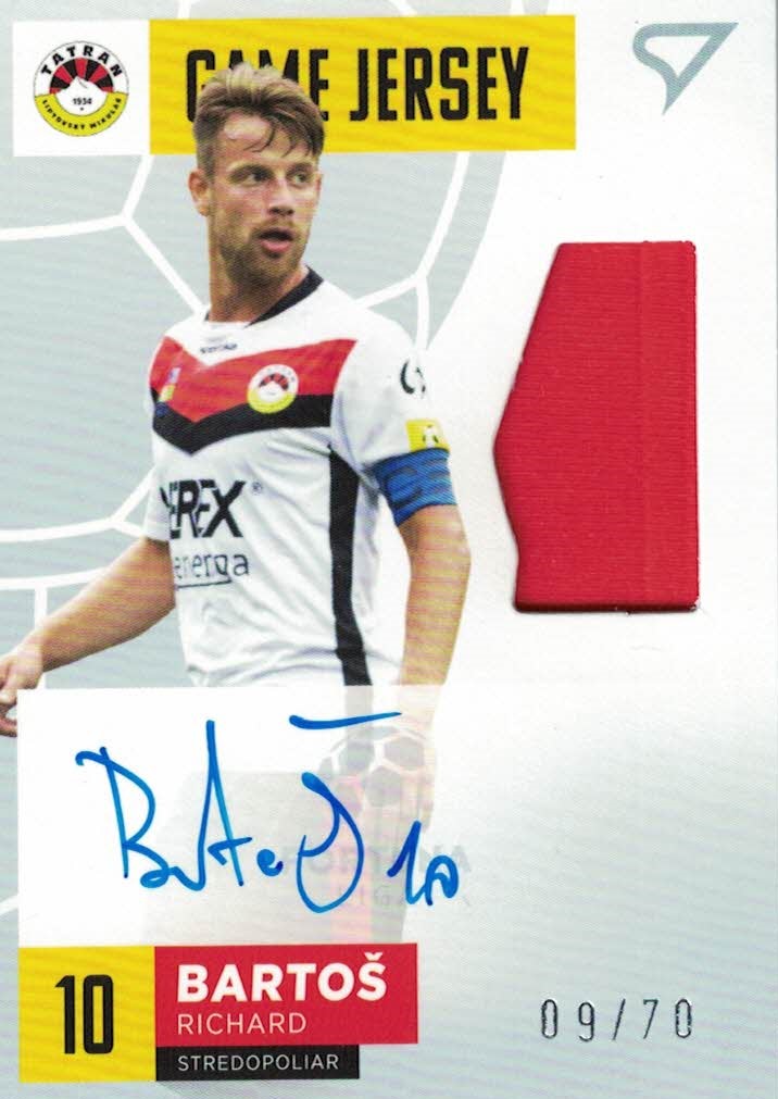 Richard Bartos Liptovsky Mikulas SportZoo Fortuna Liga 2021/22 Game Jersey Auto /70 #GJ-RB