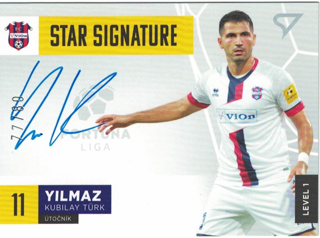 Kubilay Turk Yilmaz Zlate Moravce SportZoo Fortuna Liga 2021/22 Star Signature Level 1 /80 #S1-KY