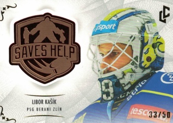 Libor Kasik Zlin Legendary Cards Saves Help Memorabilia 2022 Red /50 #SH-017