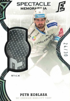 Petr Koblasa Karlovy Vary Tipsport ELH 2021/22 SportZoo 2. serie Spectacle Memorabilia /30 #SR-PK