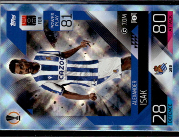 Alexander Isak Real Sociedad 2022/23 Topps Match Attax ChL Crystal Parallel #288