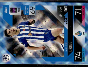 Matheus Uribe FC Porto 2022/23 Topps Match Attax ChL Crystal Parallel #302