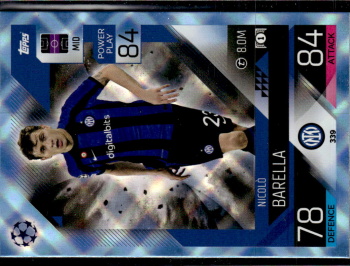 Nicolo Barella Internazionale Milano 2022/23 Topps Match Attax ChL Crystal Parallel #339