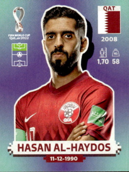Hasan Al-Haydos Qatar samolepka Panini World Cup 2022 Silver version #QAT18
