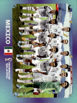 Team Shot Mexico samolepka Panini World Cup 2022 Silver version #MEX01