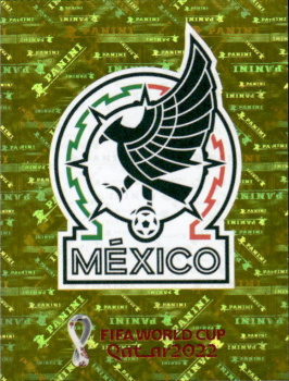Team Logo Mexico samolepka Panini World Cup 2022 Silver version #MEX02