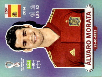 Alvaro Morata Spain samolepka Panini World Cup 2022 Silver version #ESP19
