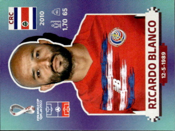 Ricardo Blanco Costa Rica samolepka Panini World Cup 2022 Silver version #CRC05