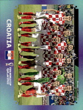 Team Shot Croatia samolepka Panini World Cup 2022 Silver version #CRO01