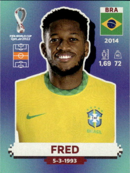 Fred Brazil samolepka Panini World Cup 2022 Silver version #BRA13