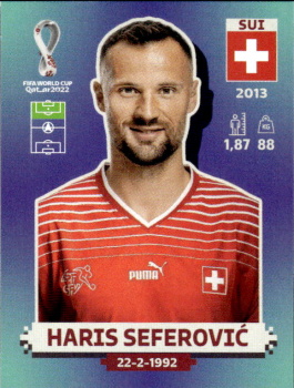 Haris Seferovic Switzerland samolepka Panini World Cup 2022 Silver version #SUI19