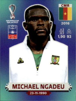 Michael Ngadeu Cameroon samolepka Panini World Cup 2022 Silver version #CMR09