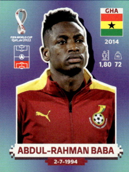 Abdul-Rahman Baba Ghana samolepka Panini World Cup 2022 Silver version #GHA06