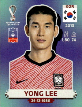 Yong Lee South Korea samolepka Panini World Cup 2022 Silver version #KOR10