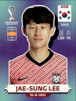 Jae-sung Lee South Korea samolepka Panini World Cup 2022 Silver version #KOR13