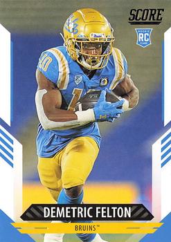 Demetric Felton UCLA Bruins 2021 Panini Score NFL Rookie #319