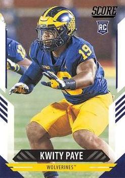 Kwity Paye Michigan Wolverines 2021 Panini Score NFL Rookie #346