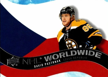 David Pastrnak Boston Bruins Upper Deck 2020/21 Series 1 NHL Worldwide #WW-22
