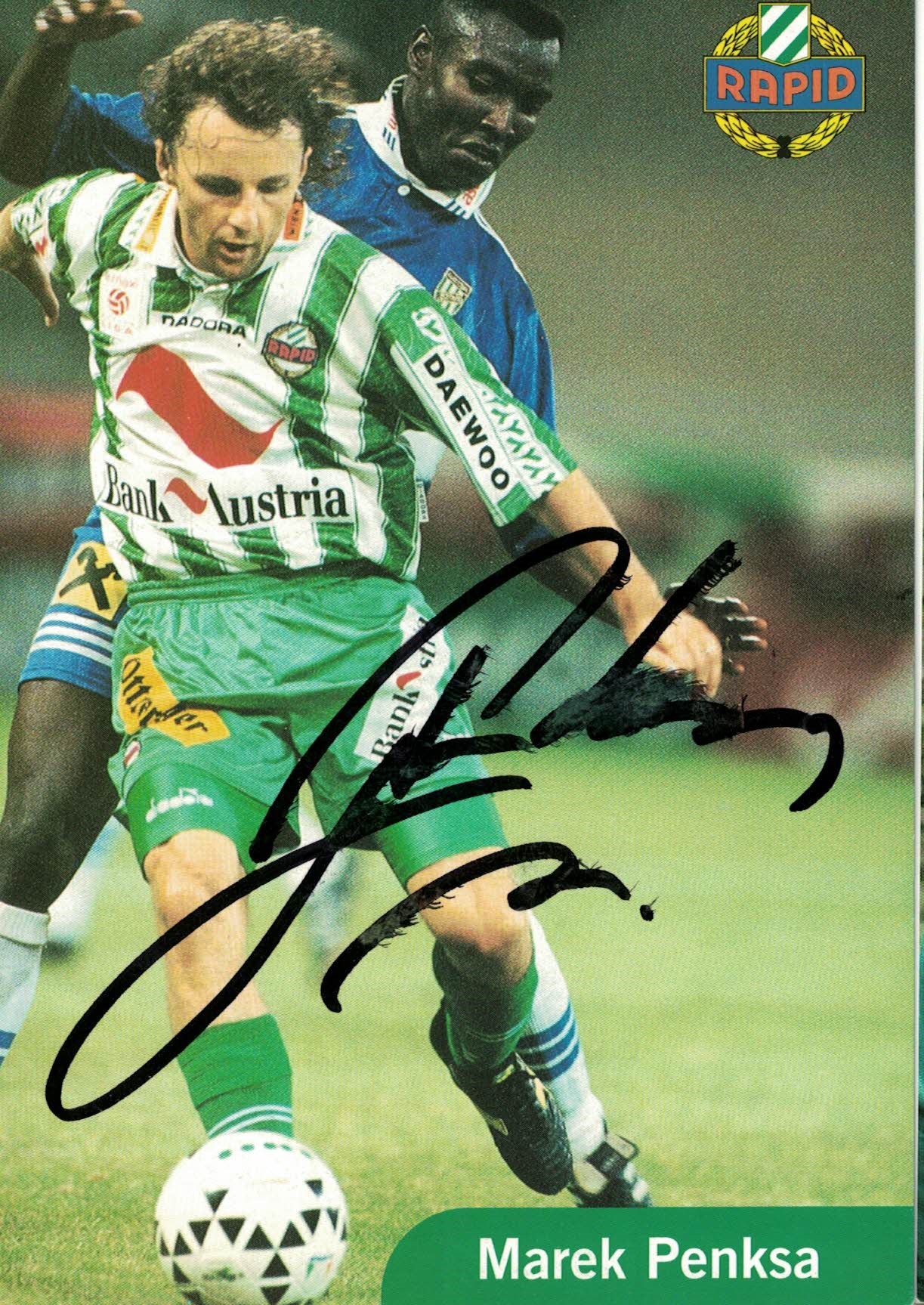 Marek Penksa Rapid Wien 1998/99 Podpisova karta autogram