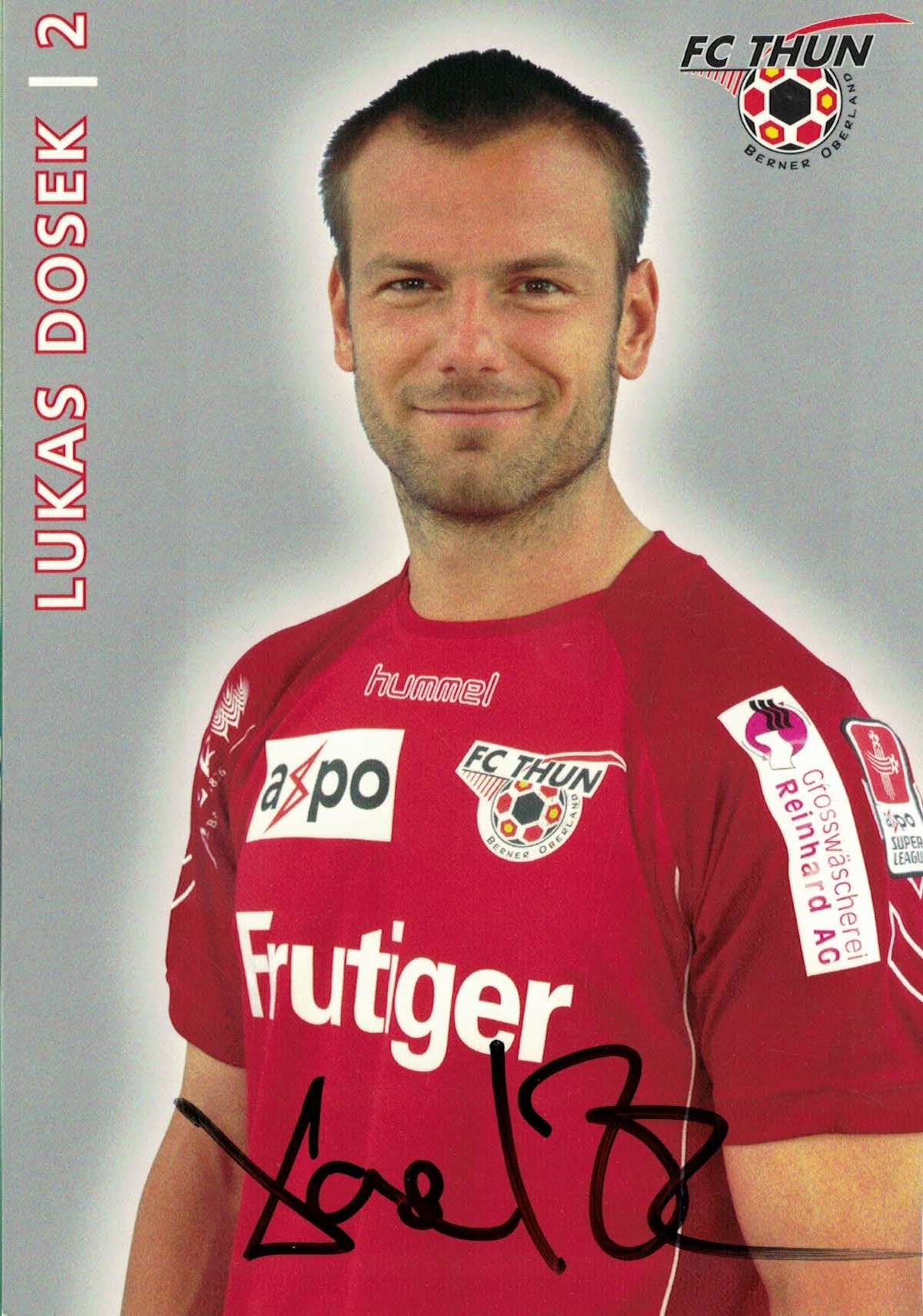 Lukas Dosek FC Thun 2007/08 Podpisova karta autogram